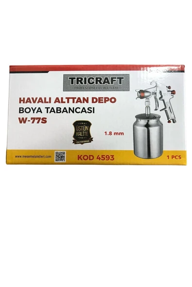 Tricraft YMN Meşem 4593 Boya Tabancası Havalı Alttan 1.8MM - Resim 3