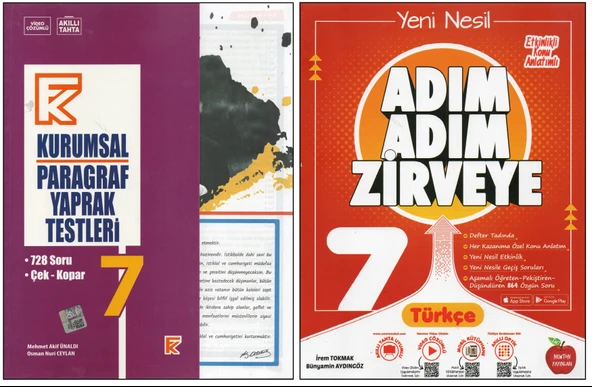 KURMAY 7. SINIF KURUMSAL PARAGRAF YT+NEWTON ADIM ADIM Z. TÜRKÇE (2 KİTAP) ürün görseli