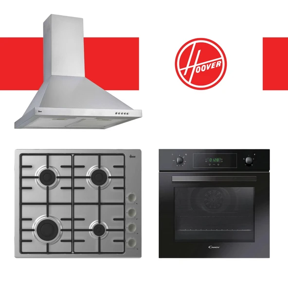 Hoover & Candy Velmira Ankastre Set (HCH6MXTK + HHW6LMX + FCP405N/E) - 1