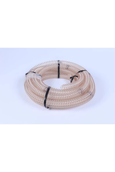 Hortum Plaza Poliüretan Bakır Telli Şeffaf Hortum (İç çap 40 mm) (5mt ) Pu 070 Toz Talaş Emiş ürün görseli 1