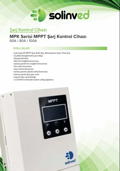 Solinved 80A Mppt Şarj Kontrol Cihazı 12V 24V 48V - Resim 2
