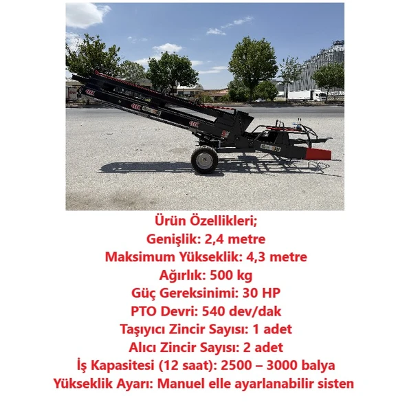 Tarım Garaj Hidromotorlu Balya Toplama Makinası-4.3 Metre Yükseklik - Resim 2