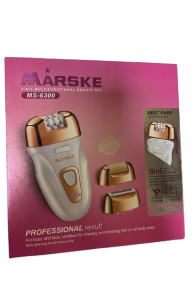 MARSKE MS-6300 3in1 Epilasyon Cihazı – Şarjlı Tüy Alma, Tıraş ve Topuk Törpü Seti ürün görseli