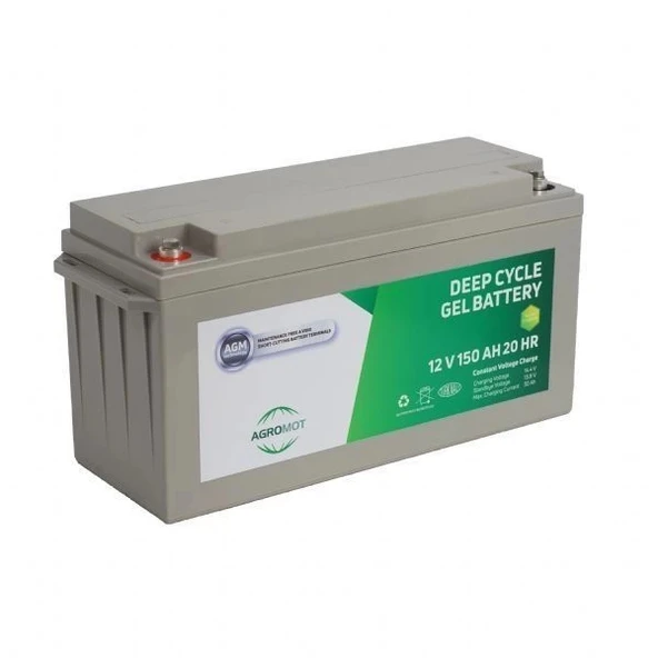 Agromot 12v 150Ah Jel Akü - Resim 2