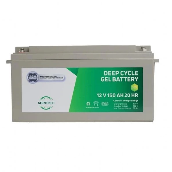 Agromot 12v 150Ah Jel Akü - Resim 3