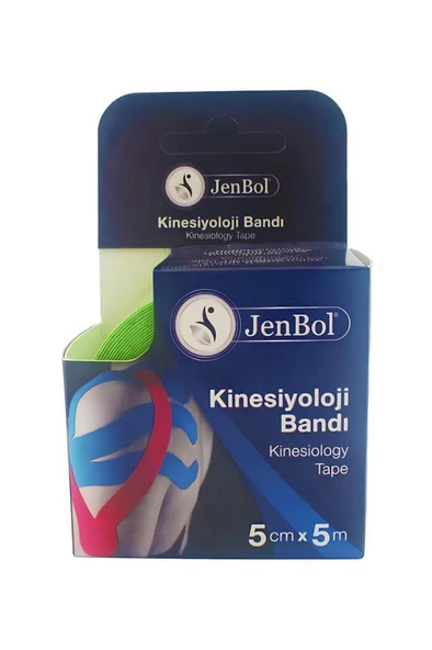 JenBol Kinesiyoloji Ağrı Bandı 5cm x 5m Yeşil