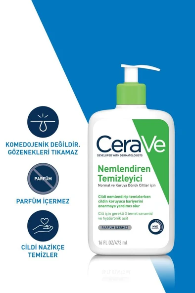 CeraVe Nemlendiren Temizleyici 473 Ml- 2 ADET- SKT: 12 M - Resim 6