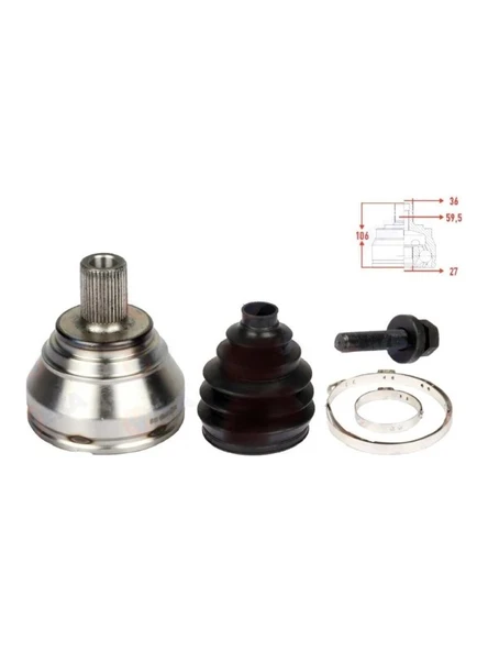 Aks Kafası Dış Caddy Passat GOLF5 A3 Leon 1.9 - 2.0 TDI BJB BKP BKD ürün görseli