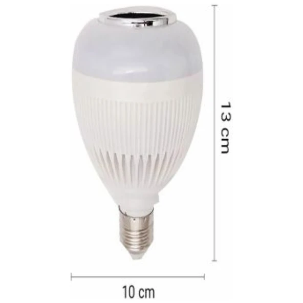 Runedo Bluetooth Hoparlör LED Lamba Rgb Bluetooth LED Ampul Hoparlör Uzaktan Kumandalı - 4