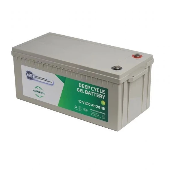 Agromot 12v 200Ah Jel Akü - Resim 2