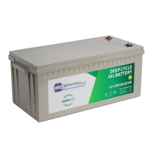 Agromot 12v 200Ah Jel Akü - Resim 4