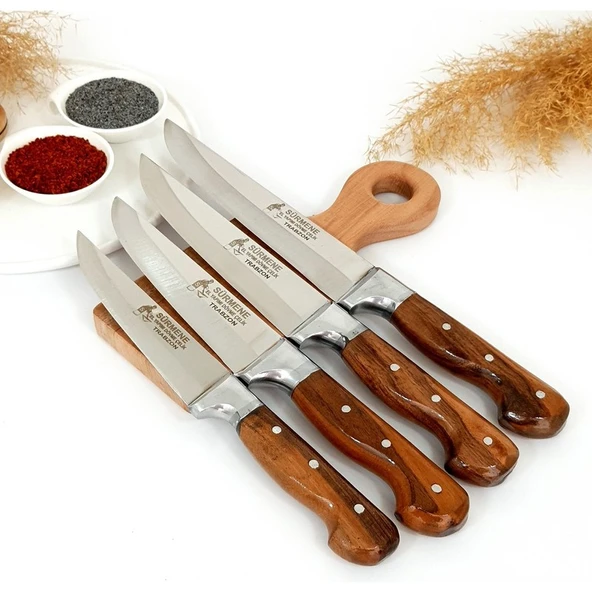 Sürmene Bıçak Seti Mutfak Kasap Kurban Bıçağı El Yapımı 4'lü Set ürün görseli 1
