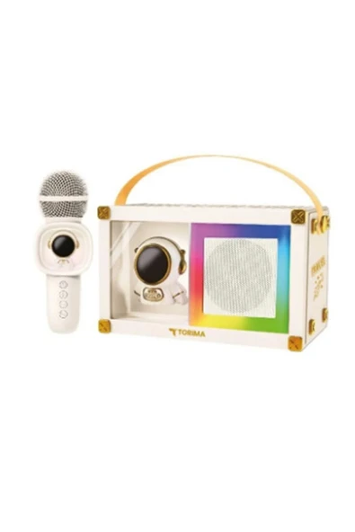 Taşınabilir RGB Işılı Sevimli Figürlü Mikrofonlu Karaoke Bluetooth Hoparlör - 2