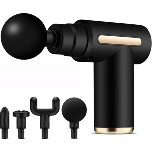 Carmine 4 Farklı Başlıklı Hızlı Şarjlı Vücut Ve Kas Mini Masaj Tabancası ürün görseli