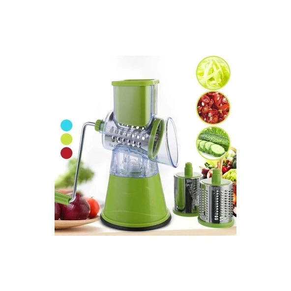 Ozcmax Tutma Kollu Çevirmeli Pratik Rulo Rende Drum Grater - Resim 5
