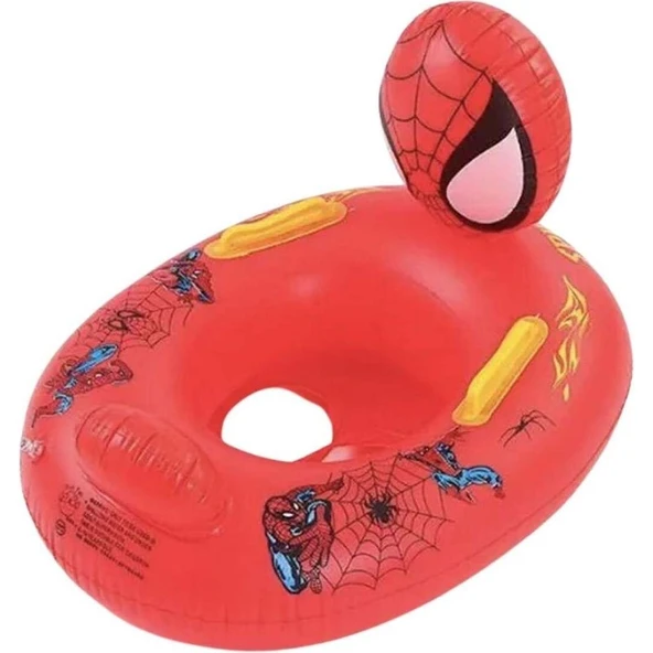 Mediterian Kırmızı Baby Boat Bebek Deniz Simidi Örümcek Adam - Spiderman Deniz Simidi - Can Simidi-0-3 Yaş - Resim 2
