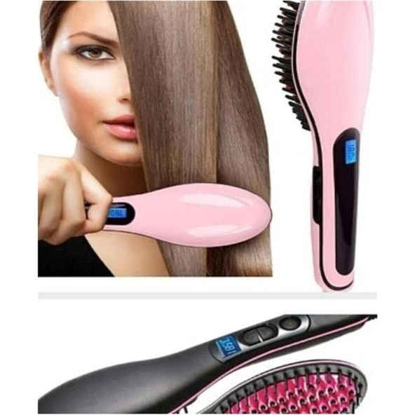 Ferminex Premio Pembe Saç Düzleştirici Fırça