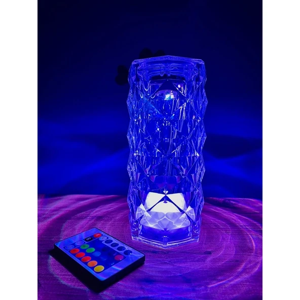 Touch Lamp Bluetooth Hoparlör Özellikli Kumandalı Kristal Masa Lambası - Resim 2