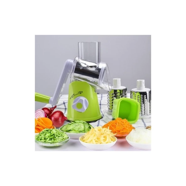 Ozcmax Tutma Kollu Çevirmeli Pratik Rulo Rende Drum Grater ürün görseli 1