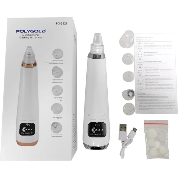 PolyGold Şarjlı Vakumlu Yüz Temizleme Cihazı - 4