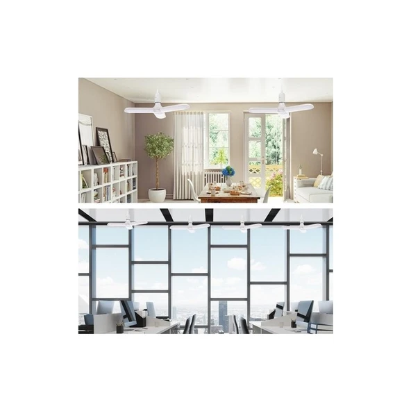 Shavers Pervane LED Ampül 3 Kollu 40 Watt - Yüksek Işık - 3