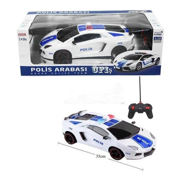 Toysan Dzc Kuzenler Avm Toysan Uzaktan Kumandalı Polis Arabası Full Fonksiyon Şarjlı 32 cm 1:12 Ölçek Dev Oyuncak - 3