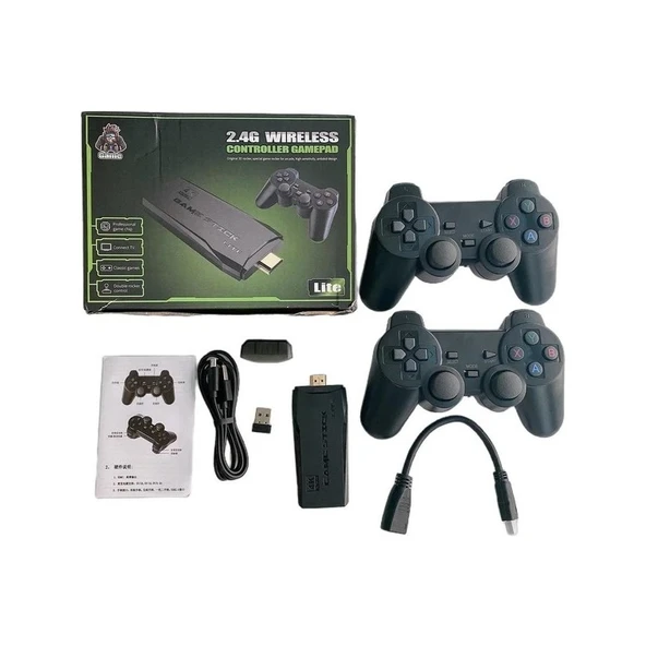 Konsol Plus M8 Video Retro Oyun Konsolu 4K 2.4g Hd Arcade 21127 Oyunlu 64 GB Hafızalı - Resim 4