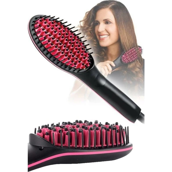 Ferminex Premio Pembe Saç Düzleştirici Fırça - 2