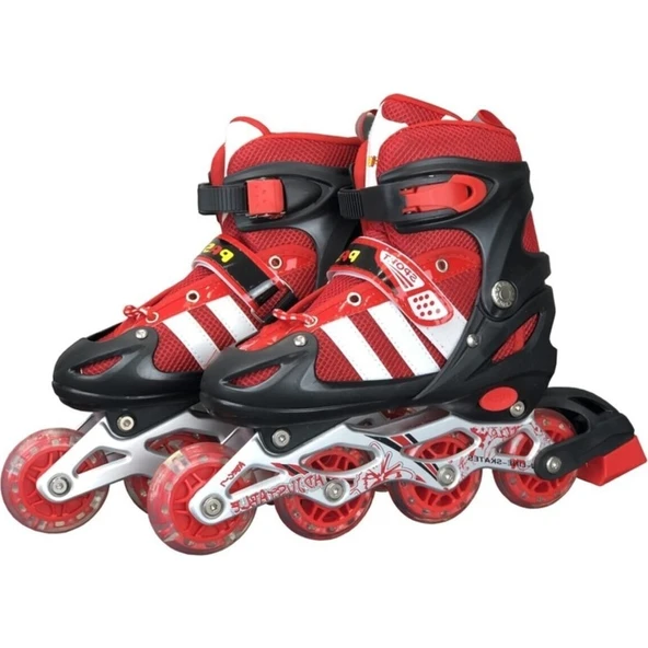 Pasifik Toys Ayarlanabilir Çocuk Pateni 2+2 Teker Alıştırma Teker ve Numara Ayarlı Başlangıç Pateni L (39-42) - 3