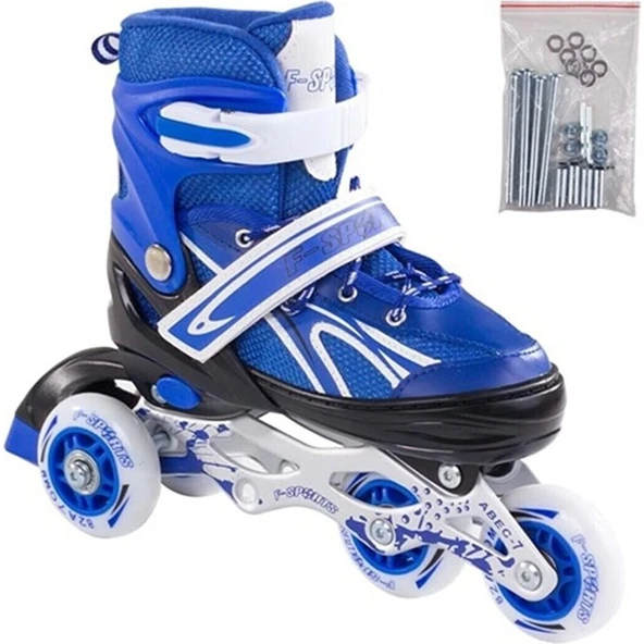 Pasifik Toys Ayarlanabilir Çocuk Pateni 2+2 Teker Alıştırma Teker ve Numara Ayarlı Başlangıç Pateni L (39-42) - 4