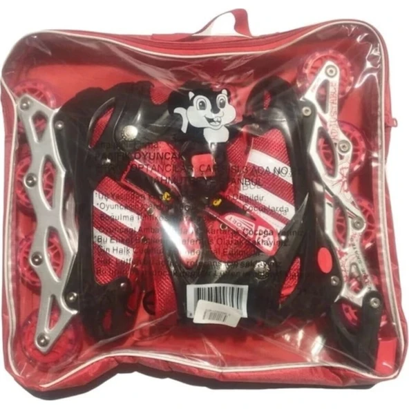 Pasifik Toys Ayarlanabilir Çocuk Pateni 2+2 Teker Alıştırma Teker ve Numara Ayarlı Başlangıç Pateni L (39-42) - 4