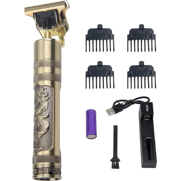 En Siga Profesyonel T-Bıçak Saç Sakal Ense ve Çizim Tıraş Makinesi - Resim 2