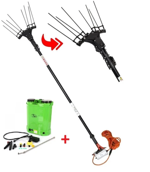 Elia Sensörlü Zeytin Hasat Makinası 750 watt + Akülü İlaçlama Pompası 16lt ürün görseli