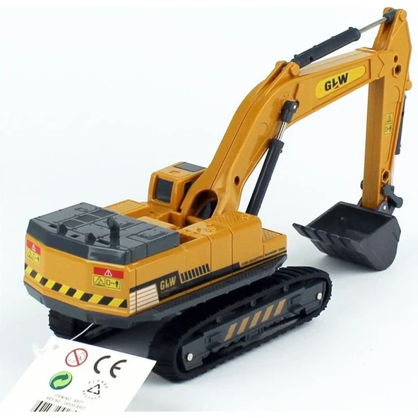 Asya Oyuncak Iş Makinesi Metal Ekskavatör - Resim 3