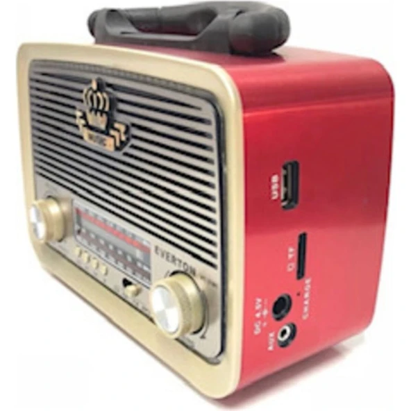 Knstar 1183BT Usb/sd/mp3/bluetooth LED Işıklı Şarjlı Nostaljik Radyo - Resim 4