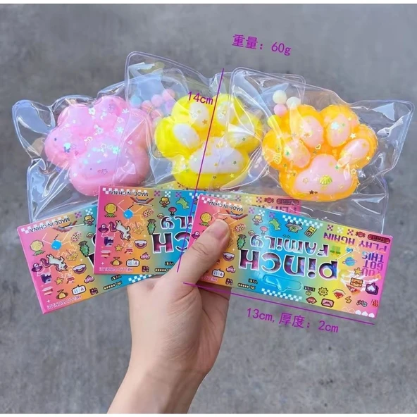 NB Market Kedi Patisi Taba Sukuşi Squishy Stress Oyuncağı Yumuşacık Jel Oyuncak Skuşi - Resim 5