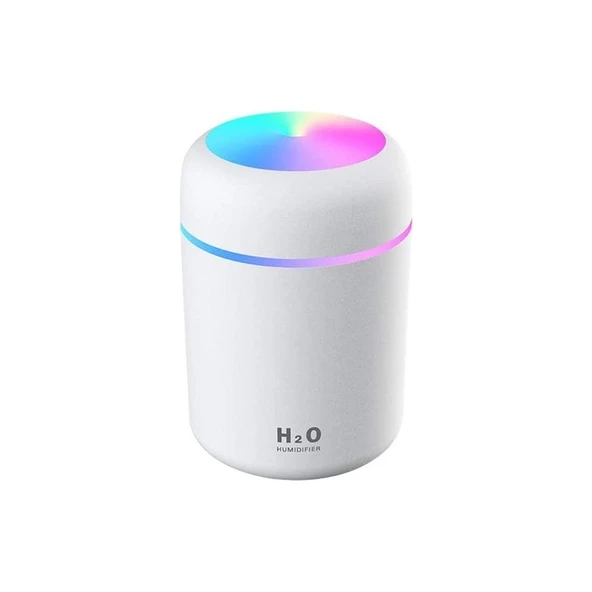 Teknobab 300 ml Ultrasonik Hava Nemlendirici Ortam Nemlendirici Işıklı Hava Nemlendirici Buharlı Nemlendirici Buhar Makinesi ve Aroma Difüzörü H2O Nemlendirici Oda Nemlendirici Hava Temizleyici