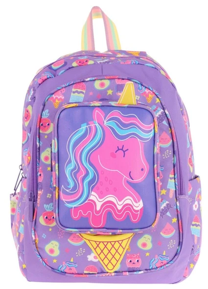 Kaukko Kids Üç Gözlü (Kız Çocuk) Okul Sırt Çantası (Unicorn Detaylı) - L5224 - Resim 2