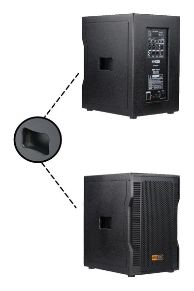 Hepa Merz Handfest Line Array Mikrofonlu Ses Sistemi Aktif Subwoofer + Line Hoparlör 2000W - 3