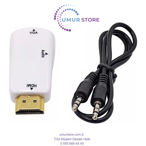 Hdmi To Vga Çevirici Dönüştürücü Adaptör - Resim 2