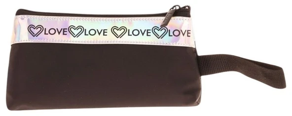 Kaukko Mirror Cüzdan Tipi Tek Bölmeli Kız Çocuk Okul Kalemliği - Siyah - K2752 - 2