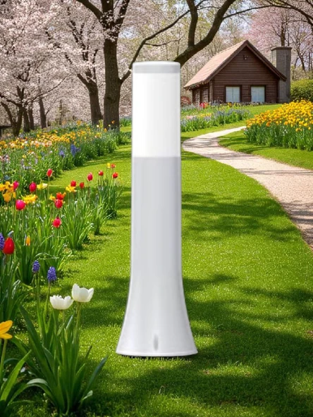 54 Cm, Plastik Gövde E27 Duylu Set Üstü Bahçe Armatürü, Elektrikle Çalışır Kaliteli Bahçe Apliği - Resim 6