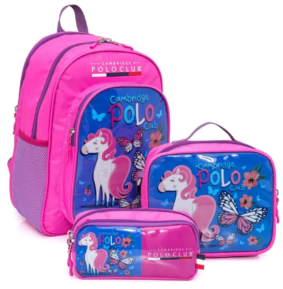 Cambridge Polo Club Kız Çocuk İlkokul Çanta Seti - Lila - PLCAN2122 ürün görseli