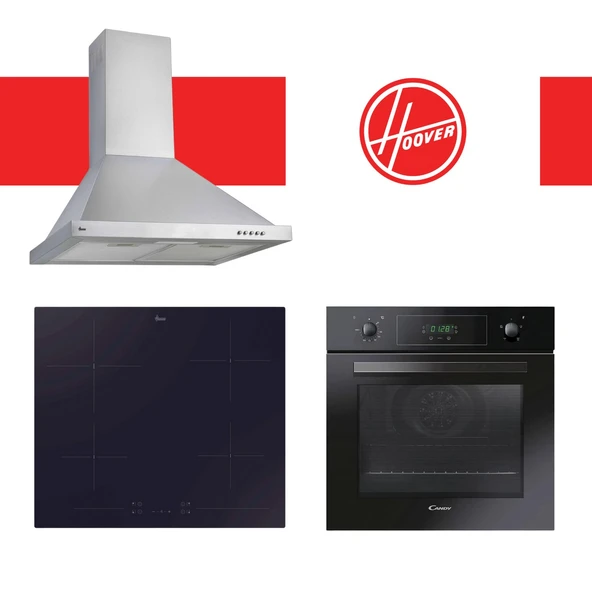 Hoover & Candy Omnella Ankastre Set (HCH6MXTK + HH64CCB + FCP405N/E) ürün görseli