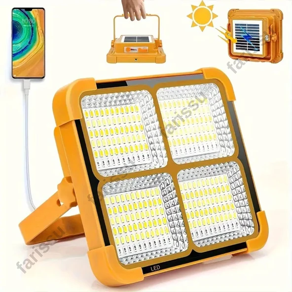 Solar panelli çakar özellikli dış mekan aydınlatmasına uygun projektör - 2