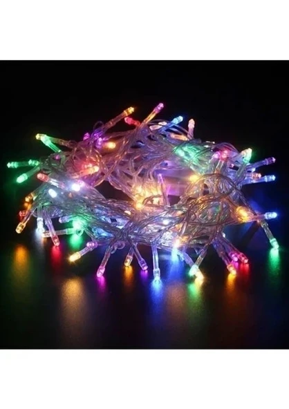10 Mt 100 Led Rgb Renkli Işıklı Ultra Güçlü Yılbaşı Ağaç Işık 8 Fonksiyonlu Dekoratif  Sl-1013 Fişli - 3