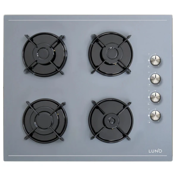 LUNO Gri Cam Ankastre Set - 3481S Davlumbaz - L638S01 Ocak - F502S01 Fırın - 3