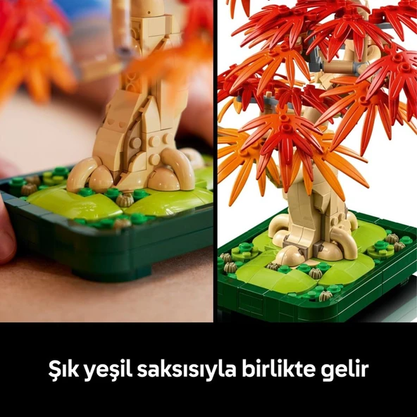 LEGO 10348 Botanicals Japon Kırmızı Akçaağaç Bonsai Ağacı - Resim 6