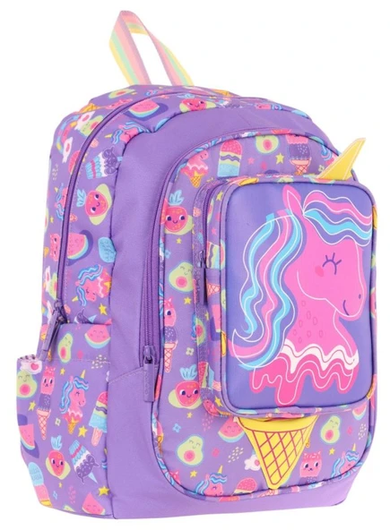 Kaukko Kids Üç Gözlü (Kız Çocuk) Okul Sırt Çantası (Unicorn Detaylı) - L5224 ürün görseli