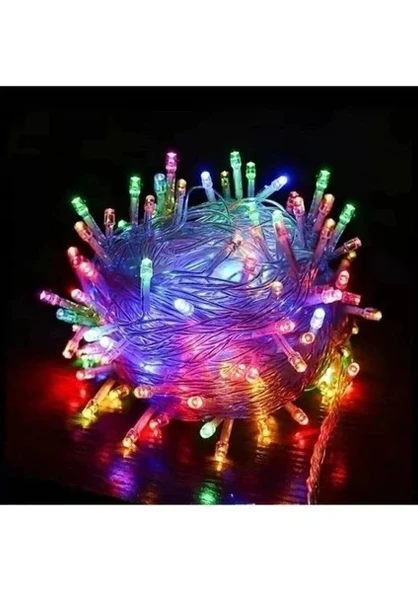 10 Mt 100 Led Rgb Renkli Işıklı Ultra Güçlü Yılbaşı Ağaç Işık 8 Fonksiyonlu Dekoratif  Sl-1013 Fişli - 5